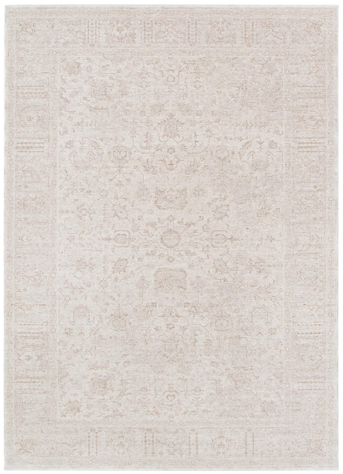 Heritage Distressed Border Beige Rug - H106 - Beige area rug rug from Vogue Rugs Australia