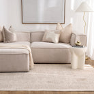 Heritage Distressed Border Beige Rug - H106: (Different Tassel).