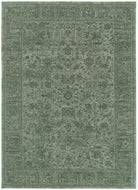 Heritage Distressed Border Green Rug - H107 - Green area rug rug from Vogue Rugs Australia