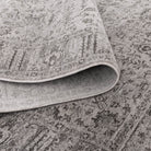 Heritage Distressed Border Grey Rug - H108.