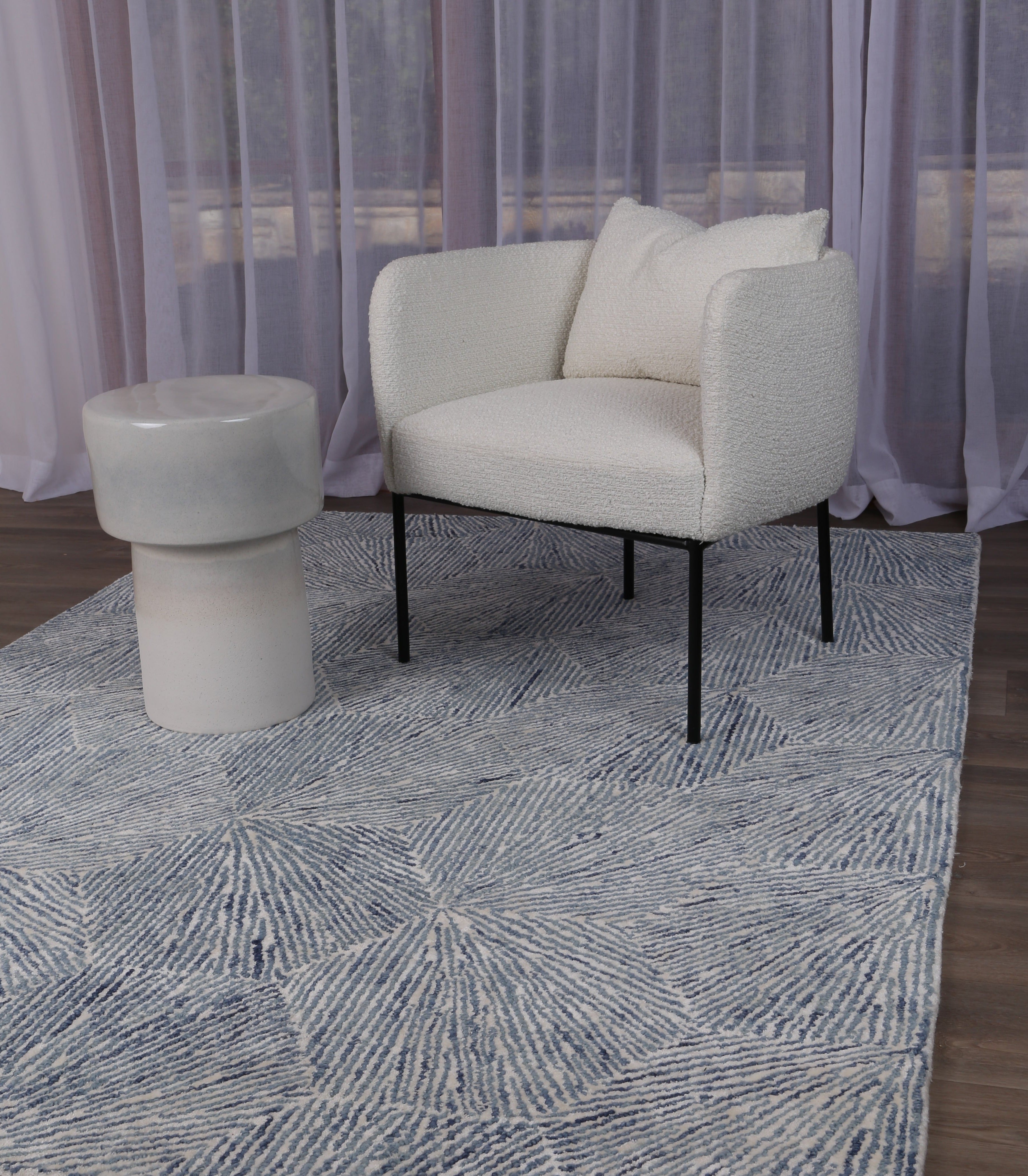 Astrid Hexagon Blue Rug Astrid-ASTRID01.