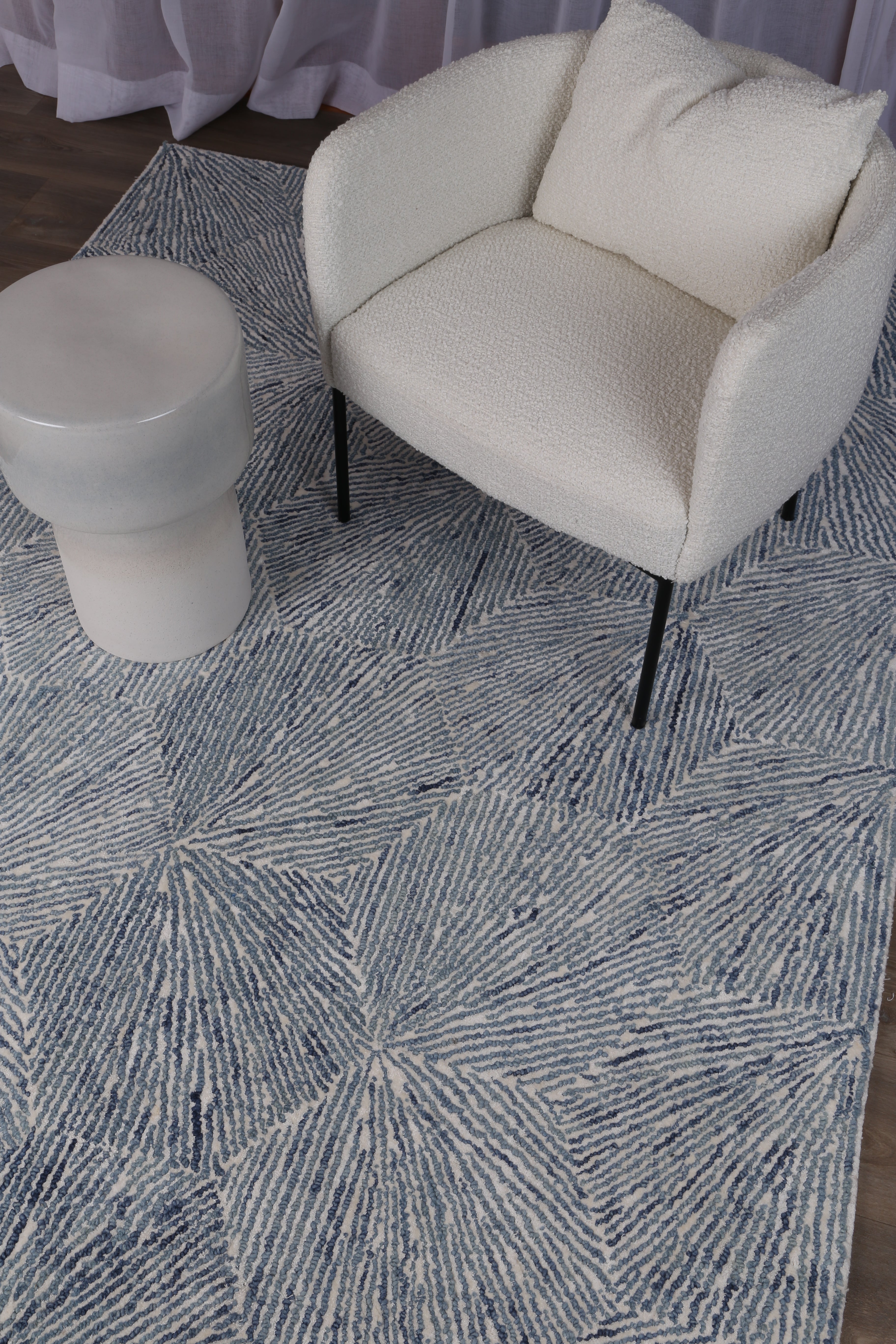 Astrid Hexagon Blue Rug Astrid-ASTRID01.