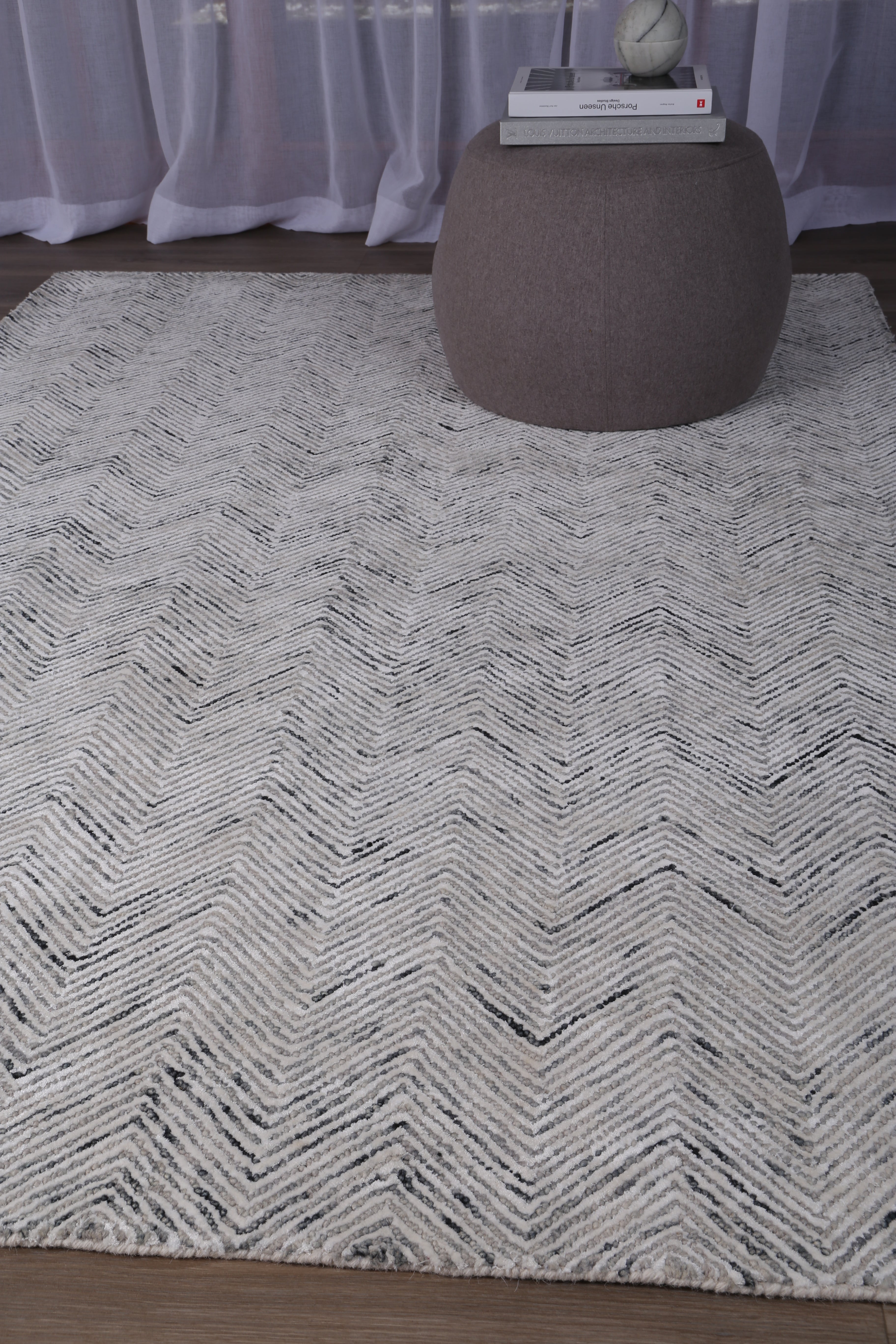 Astrid Herringbone Grey Rug ASTRID02 - Grey astrid rug from Vogue Rugs Australia