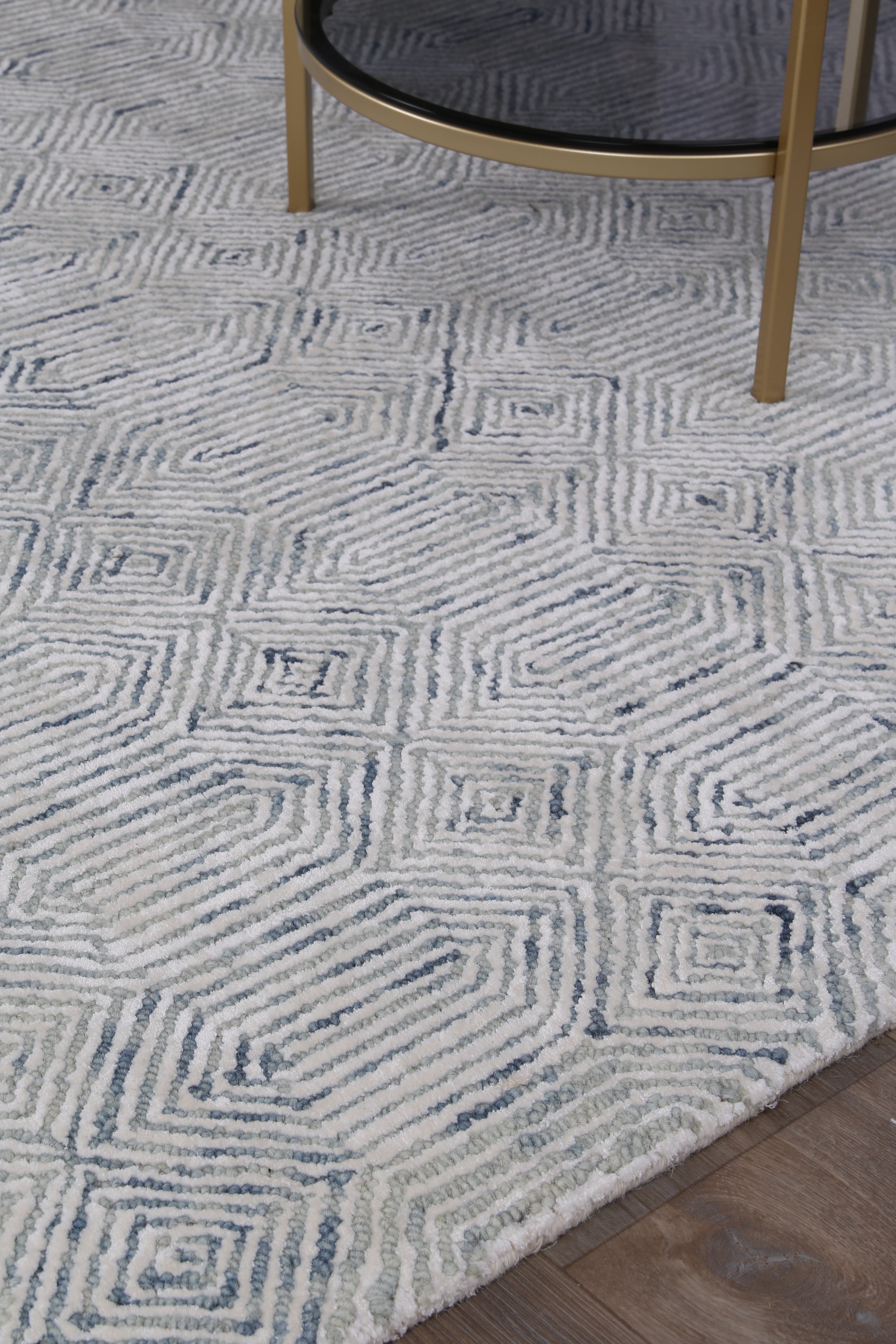 Astrid Crystal Seafoam Rug ASTRID04 - Gray astrid rug from Vogue Rugs Australia