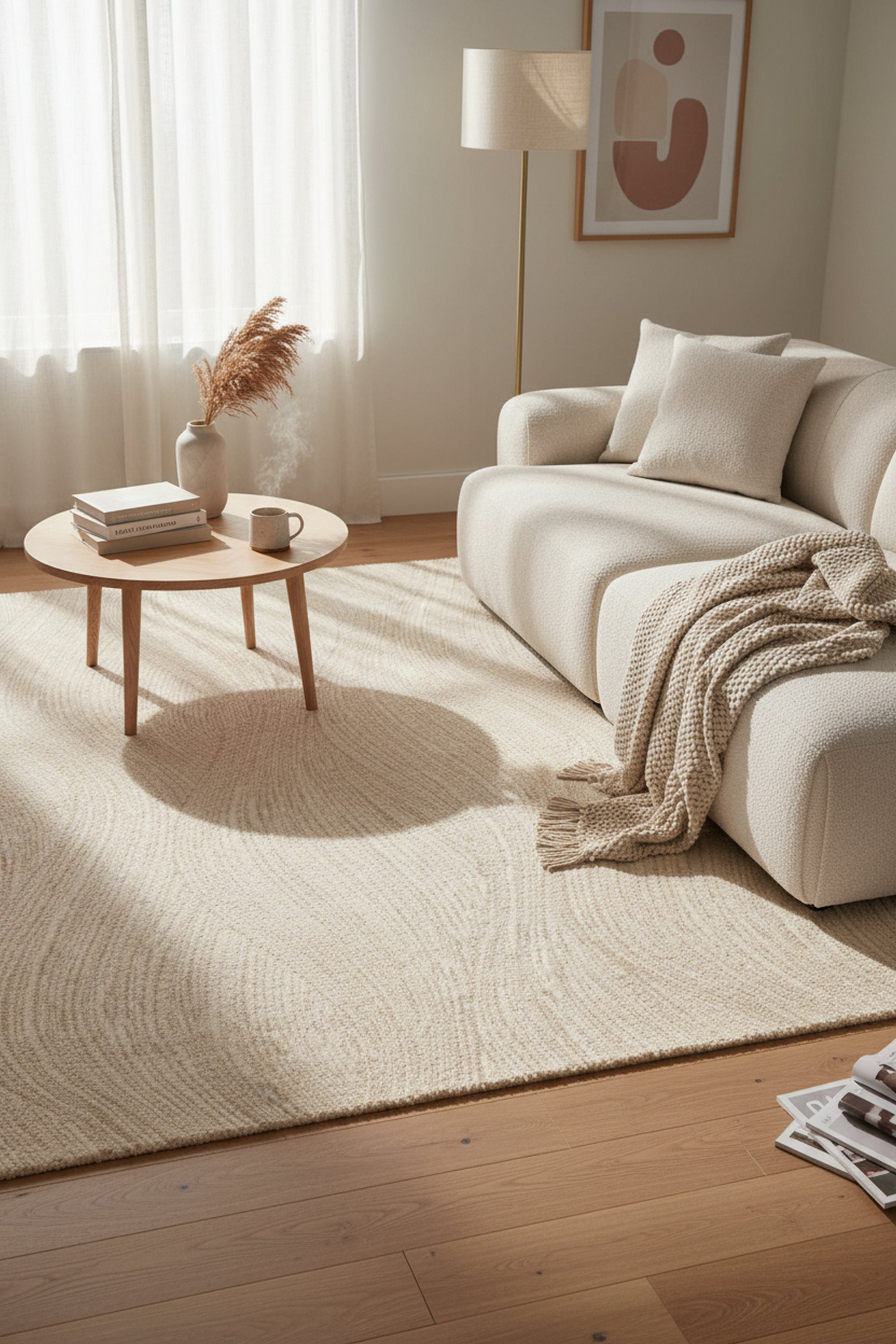 Lido Ripple Natural - Beige modern rug from Vogue Rugs Australia