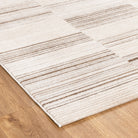 Sierra Lines Beige Brown Rug.