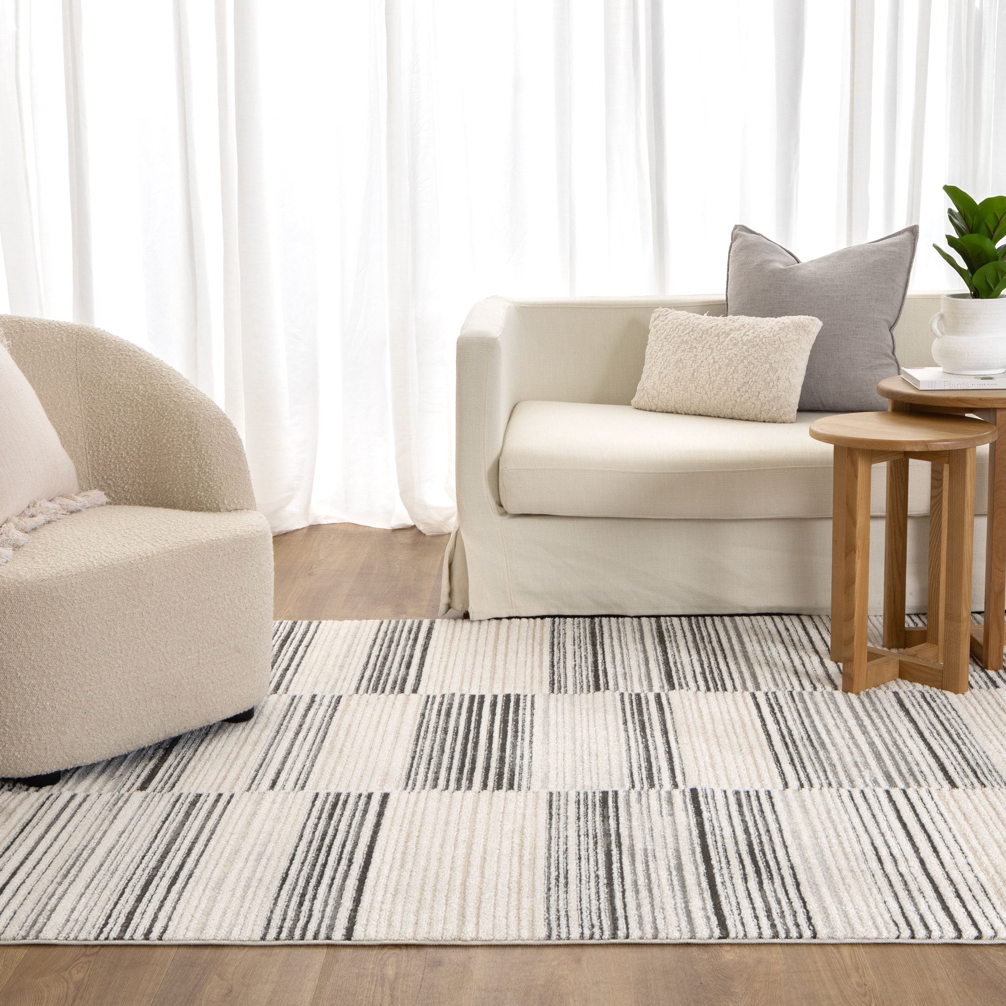 Sierra Lines Grey Rug - Grey area rug rug from Vogue Rugs Australia