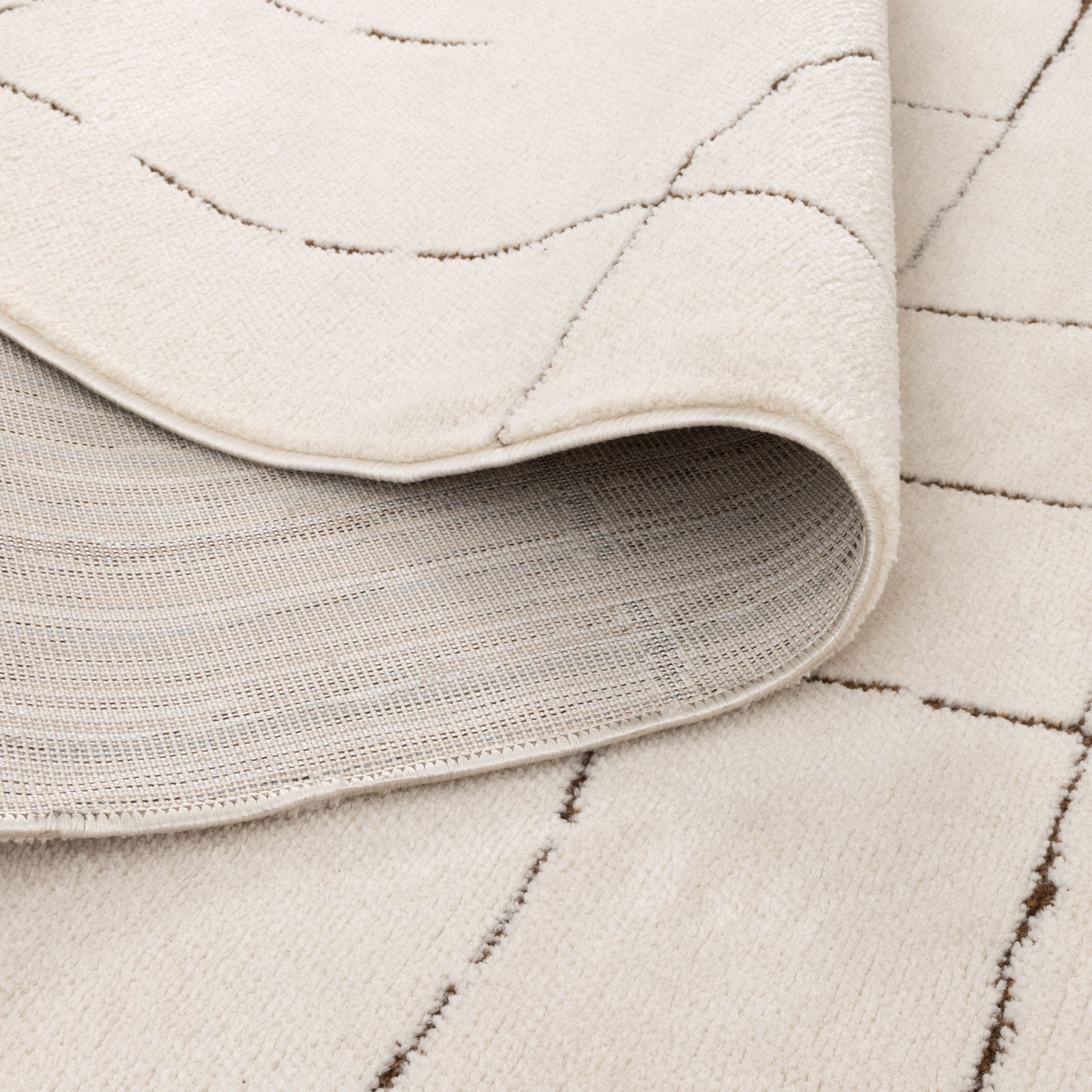 Mila Abstract Lines Brown Cream Rug - MIL10: New Arrival - Brown modern abstract rug from Vogue Rugs Australia