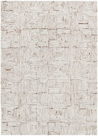 Mila Geometric Squares Cream Brown Rug - MIL8: New Arrival.