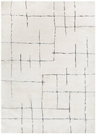 Mila Abstract Lines Black Cream Rug - MIL9: New Arrival.