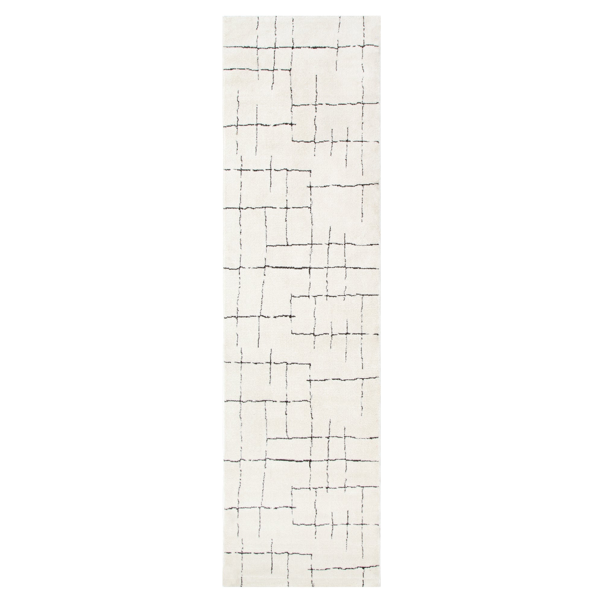 Mila Abstract Lines Black Cream Rug - MIL9: New Arrival.