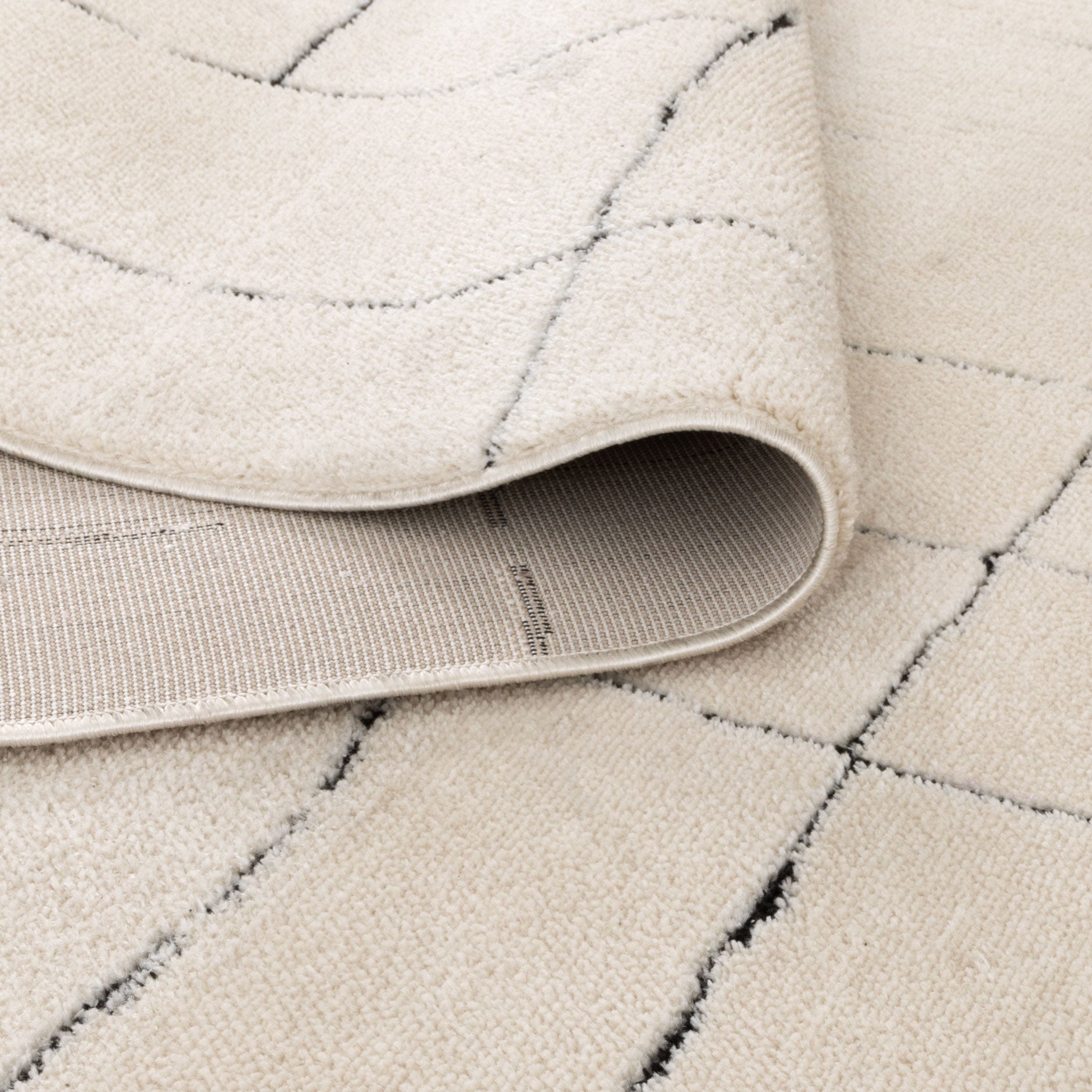 Mila Abstract Lines Black Cream Rug - MIL9: New Arrival.