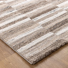 Nola Shapes Beige Brown Rug - N002.