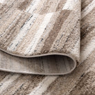 Nola Shapes Beige Brown Rug - N002.