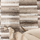 Nola Shapes Beige Brown Rug - N002.