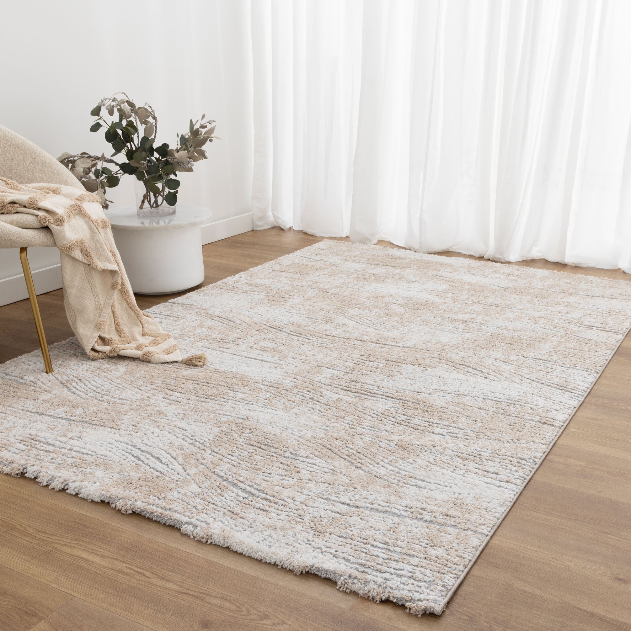 Nola Carved Beige Rug - N005 - Beige area rug rug from Vogue Rugs Australia