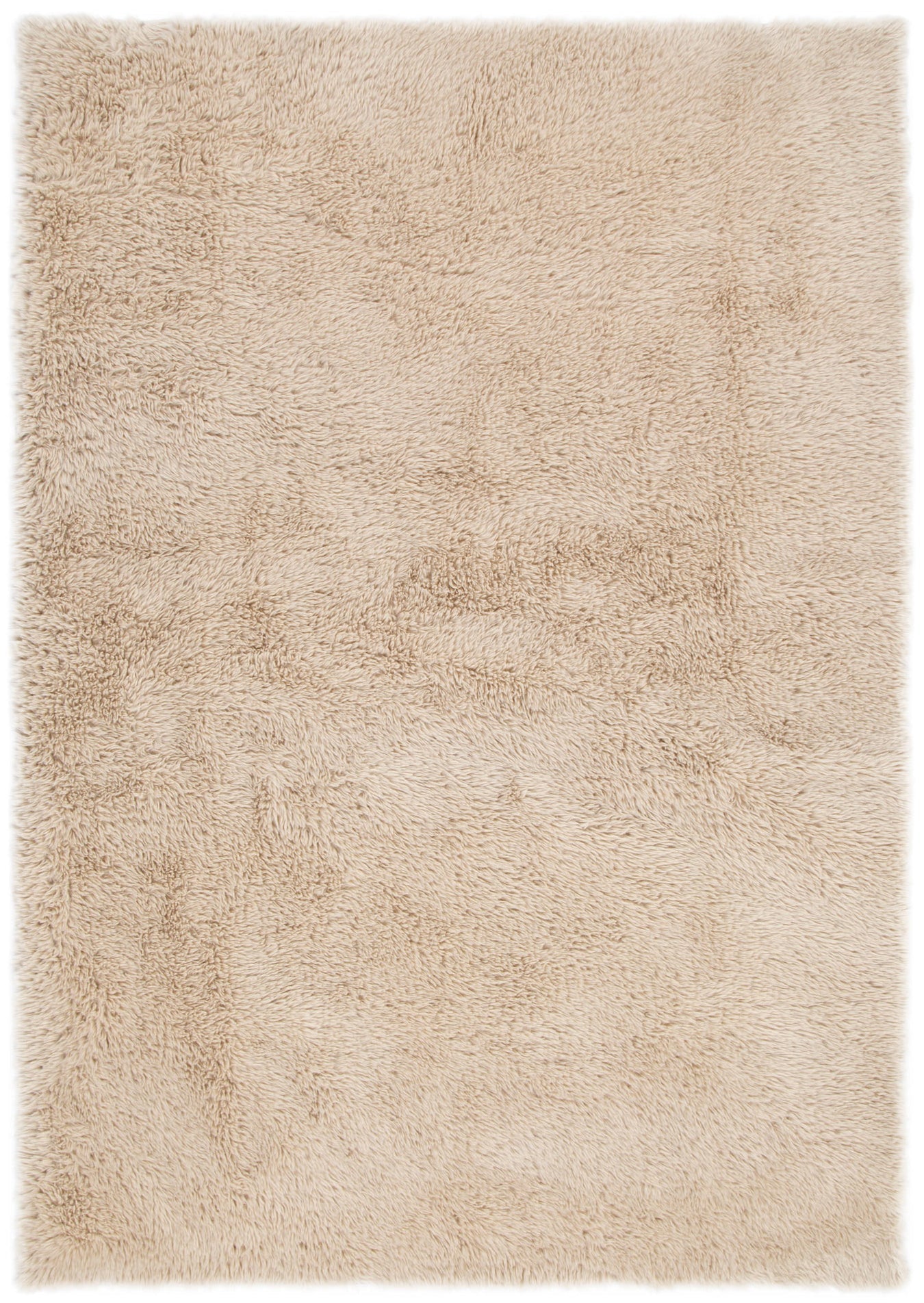 Lyla Machine Washable Shaggy Natural Rug.