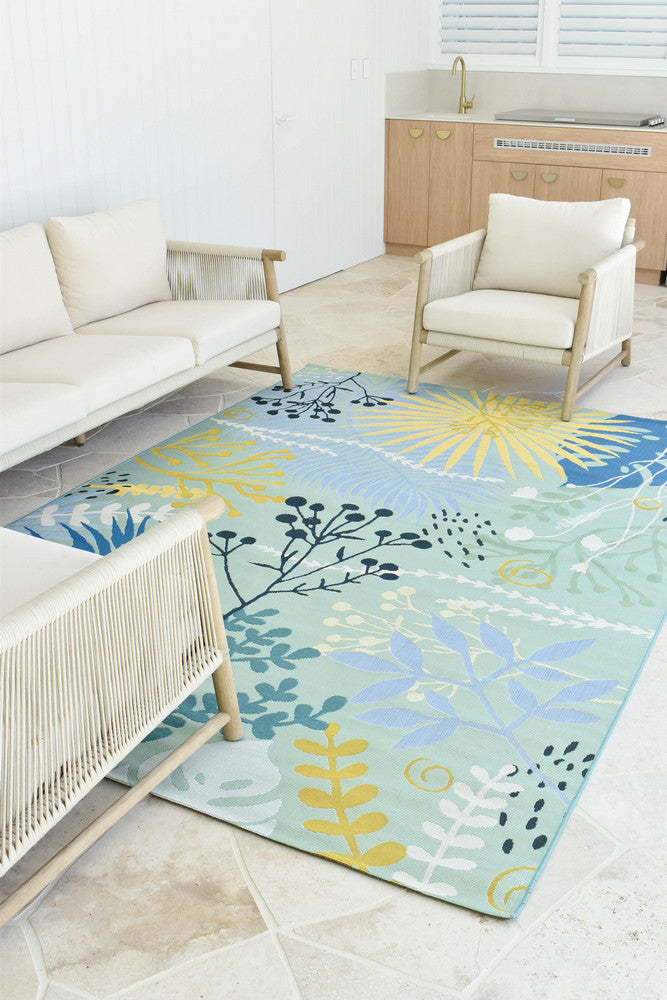 Paradise Deep Blue - Blue indoor/outdoor rug from Vogue Rugs Australia