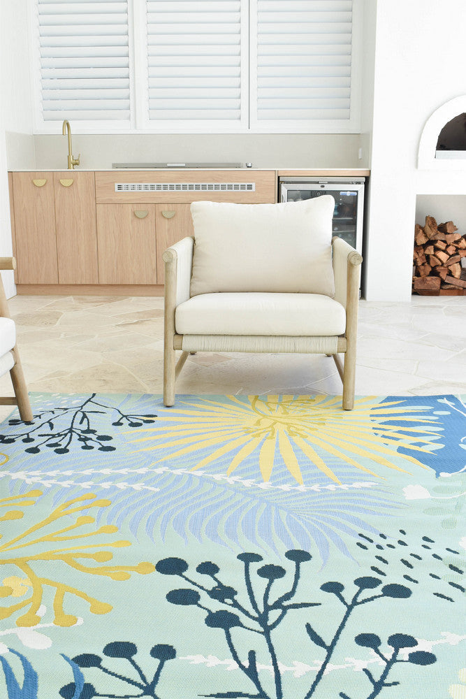Paradise Deep Blue - Blue indoor/outdoor rug from Vogue Rugs Australia