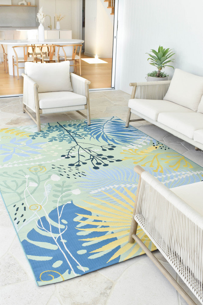 Paradise Deep Blue - Blue indoor/outdoor rug from Vogue Rugs Australia