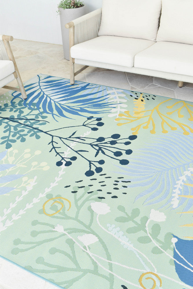 Paradise Deep Blue - Blue indoor/outdoor rug from Vogue Rugs Australia