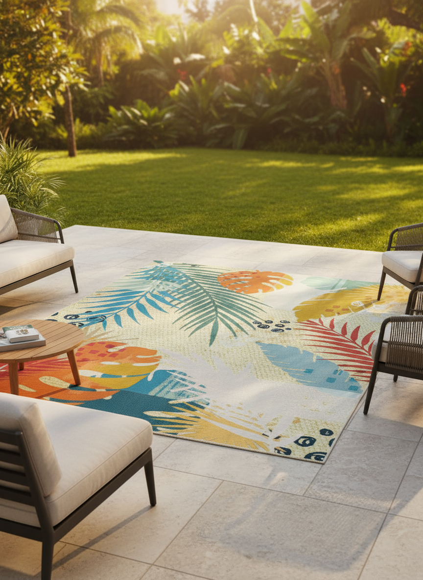 Paradise Sunset - Multi Colour indoor/outdoor rug from Vogue Rugs Australia