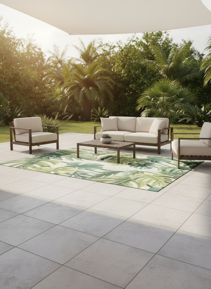 Paradise Tropics - Cream indoor/outdoor rug from Vogue Rugs Australia