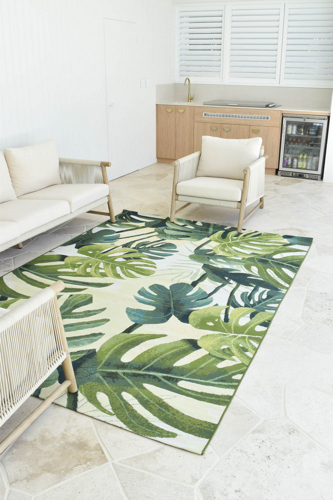 Paradise Tropics - Cream indoor/outdoor rug from Vogue Rugs Australia