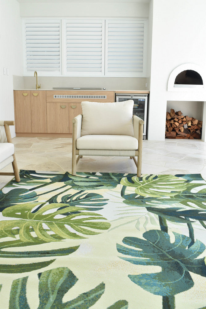 Paradise Tropics - Cream indoor/outdoor rug from Vogue Rugs Australia