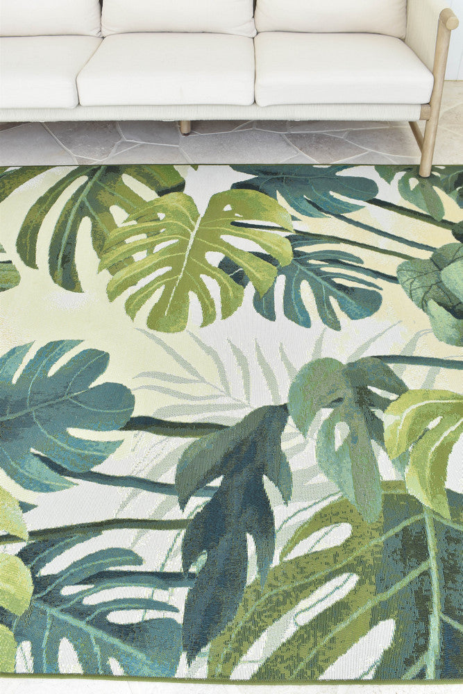 Paradise Tropics - Cream indoor/outdoor rug from Vogue Rugs Australia