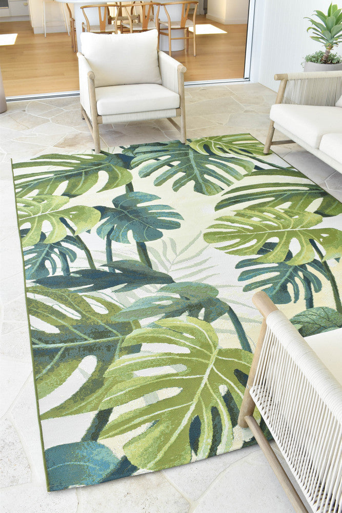 Paradise Tropics - Cream indoor/outdoor rug from Vogue Rugs Australia
