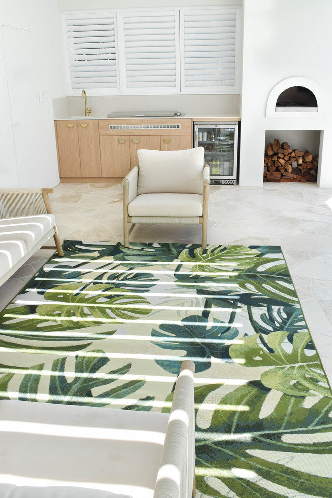 Paradise Tropics - Cream indoor/outdoor rug from Vogue Rugs Australia