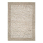 Eco Weave Plain Border Cream Beige Jute and Wool Rug.