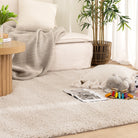 Lune Shaggy Beige Rug.