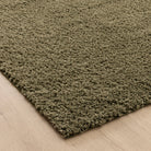 Lune Shaggy Olive Green Rug.