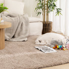 Lune Shaggy Taupe Rug.