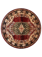 Riviera Medallion 45 Red Round Rug.