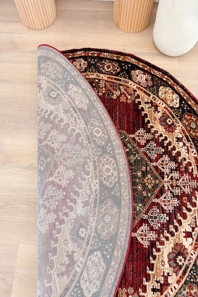 Riviera 45 Red - Red traditional rug from Vogue Rugs Australia