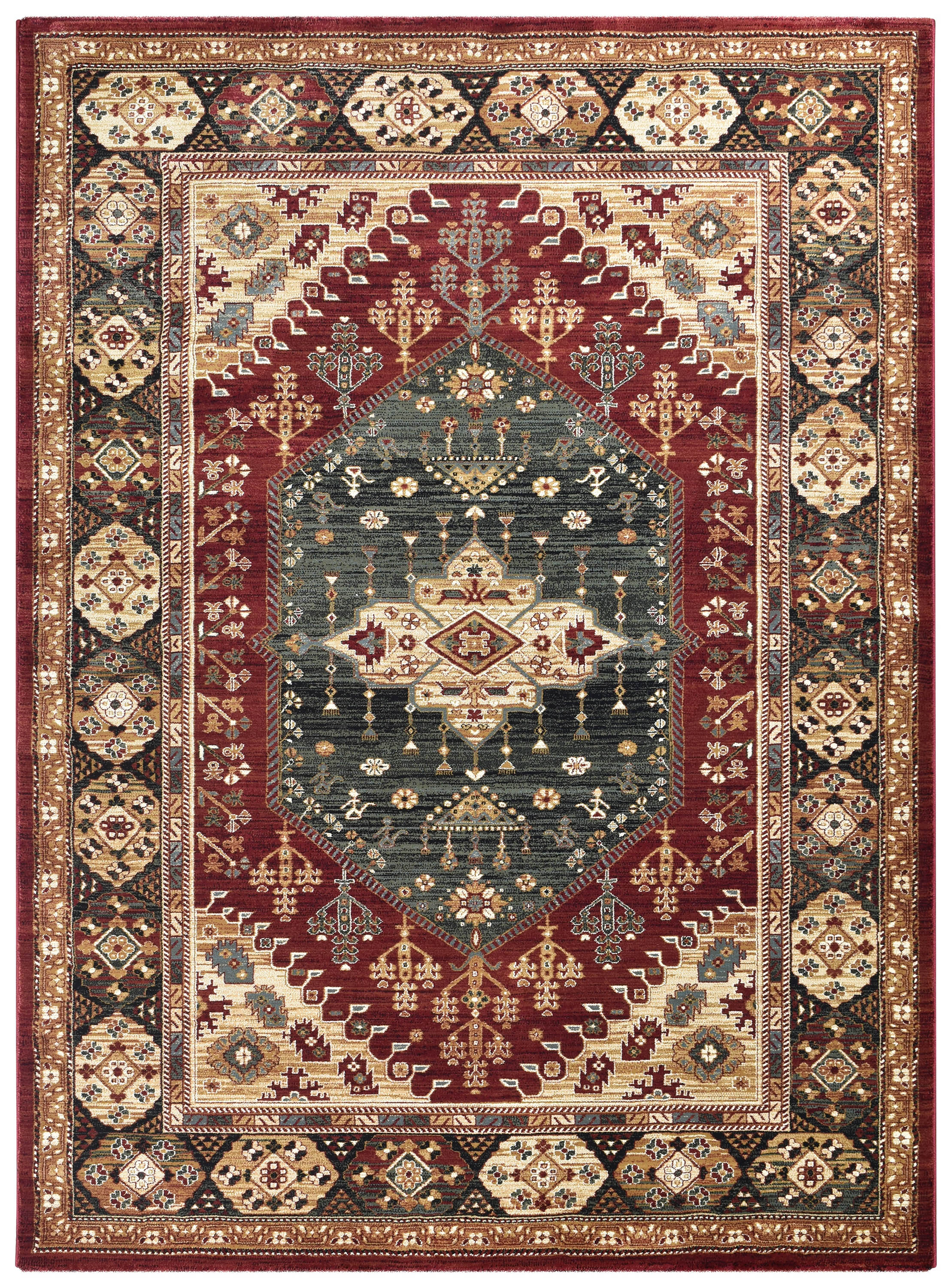 Riviera 45 Red - Red traditional rug from Vogue Rugs Australia