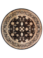 Riviera Traditional 84 Black Round Rug.