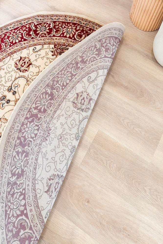 Riviera 84 Cream Red - Cream traditional rug from Vogue Rugs Australia