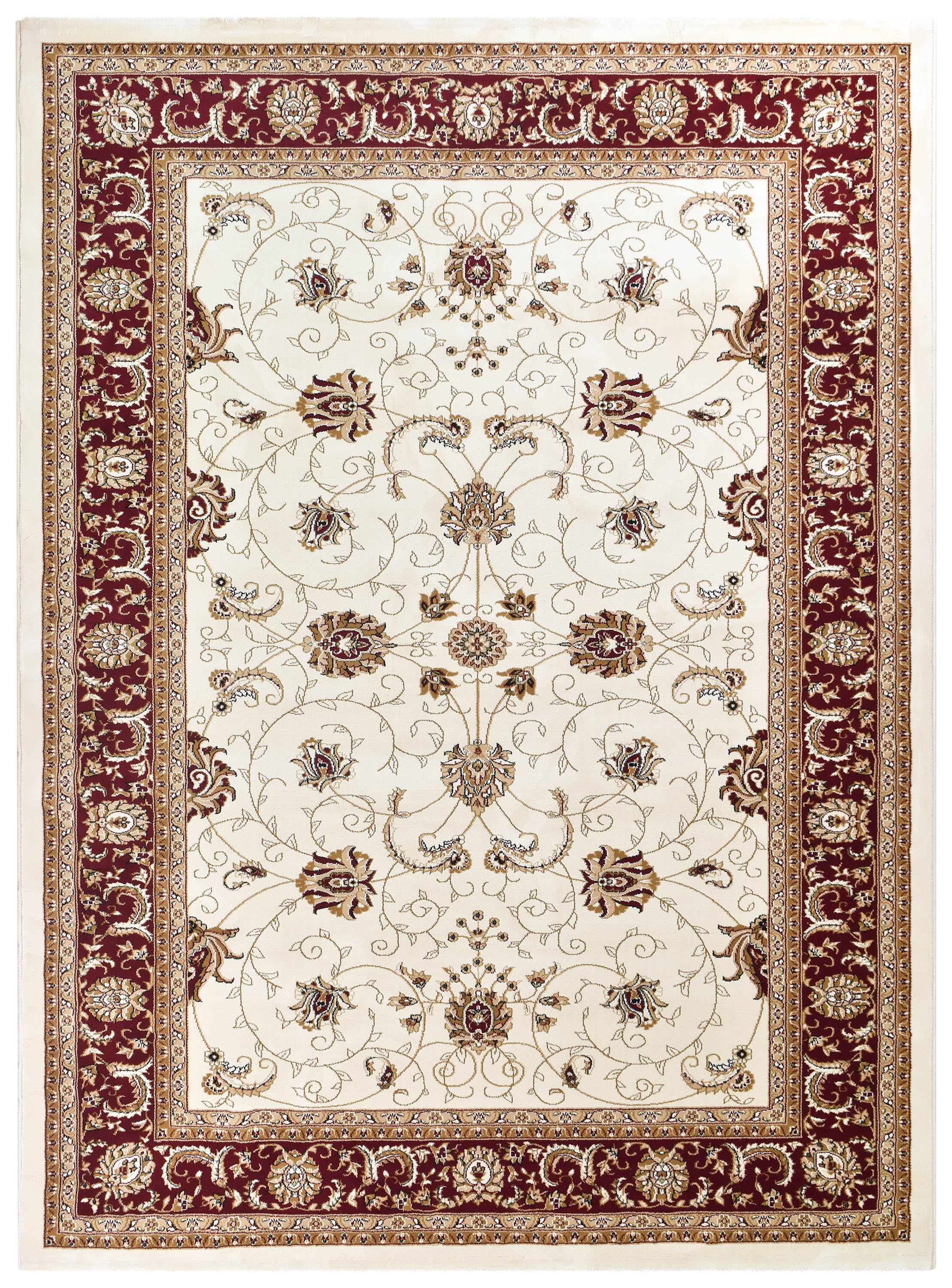 Riviera 84 Cream Red - Cream traditional rug from Vogue Rugs Australia