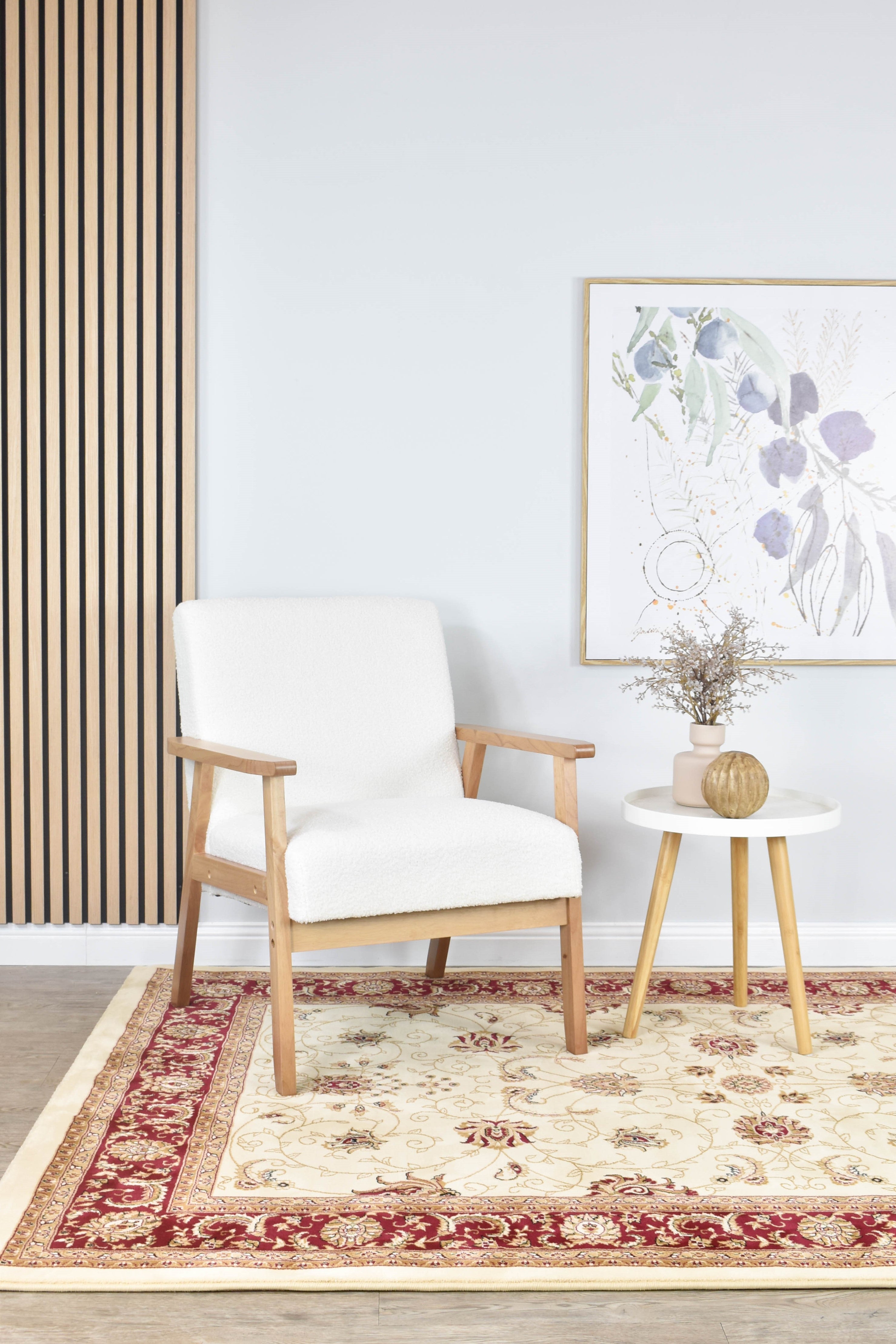 Riviera 84 Cream Red - Cream traditional rug from Vogue Rugs Australia
