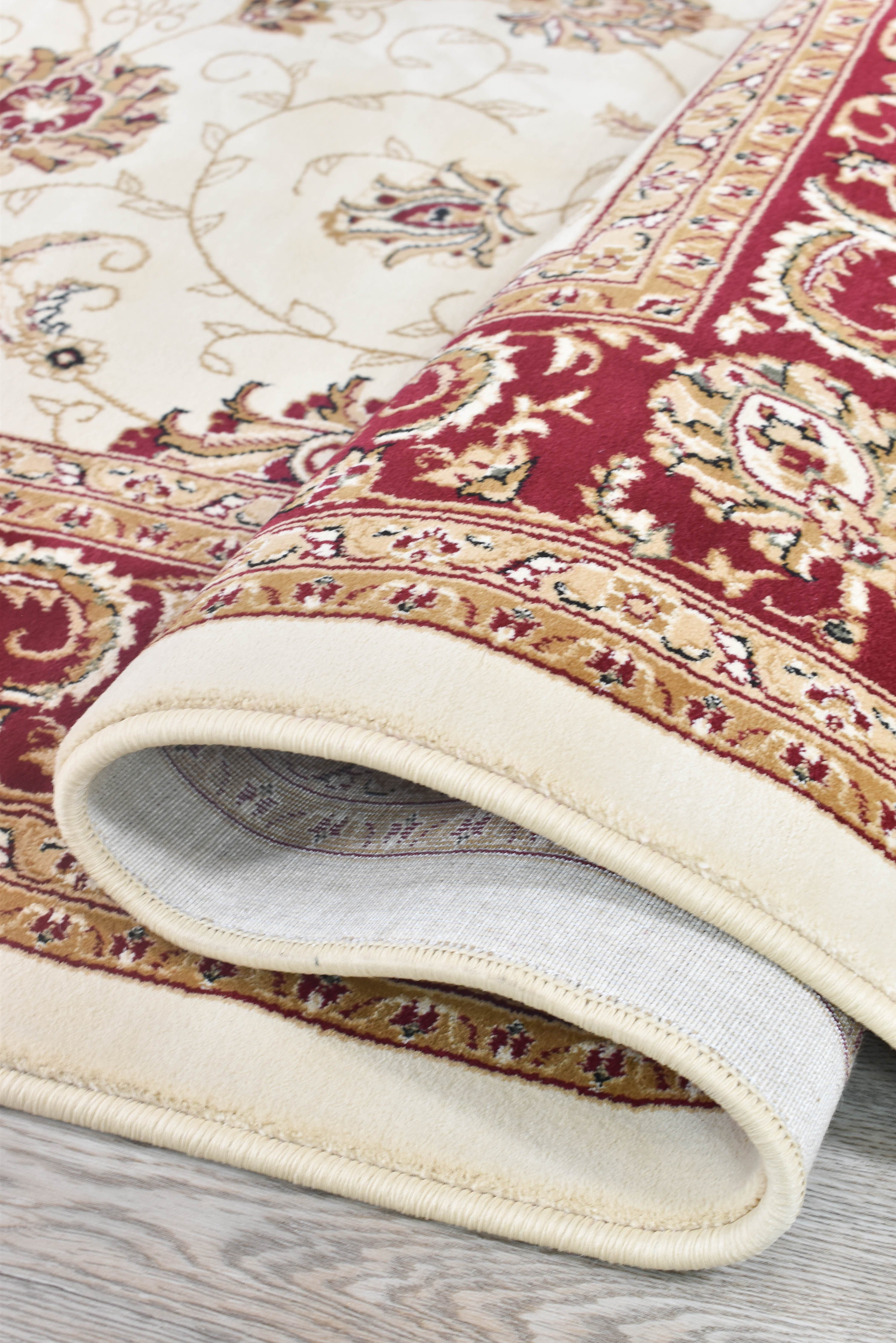 Riviera 84 Cream Red - Cream traditional rug from Vogue Rugs Australia