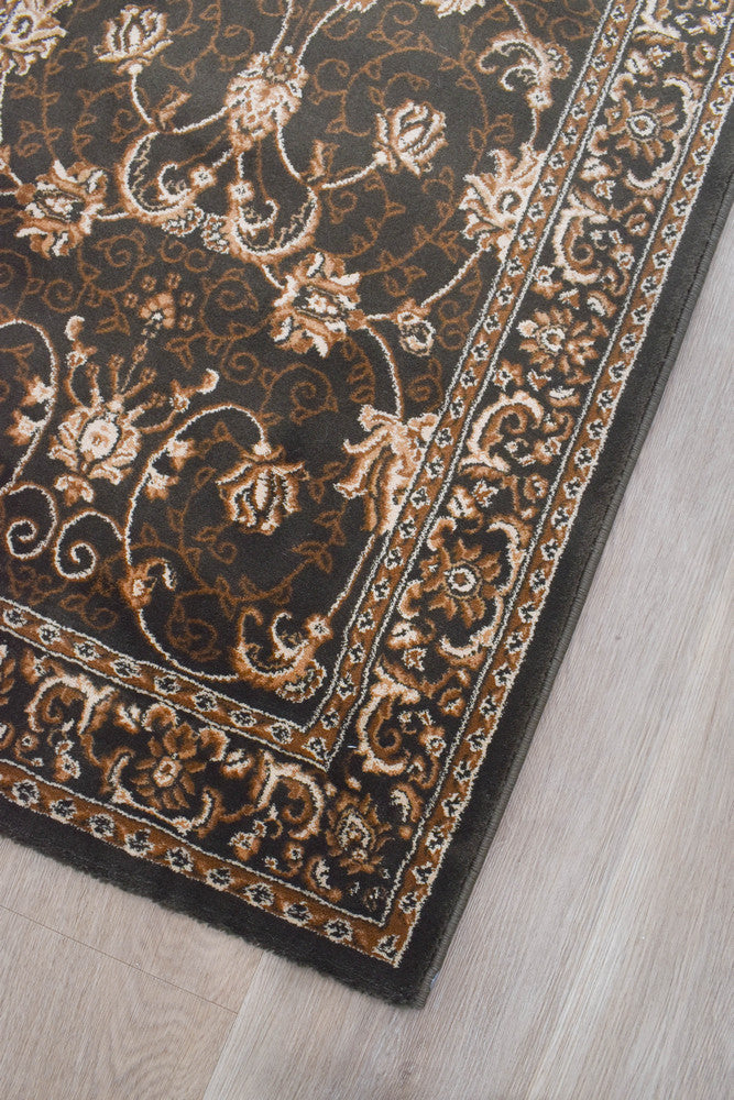 Riviera 84 Green - Cream traditional rug from Vogue Rugs Australia