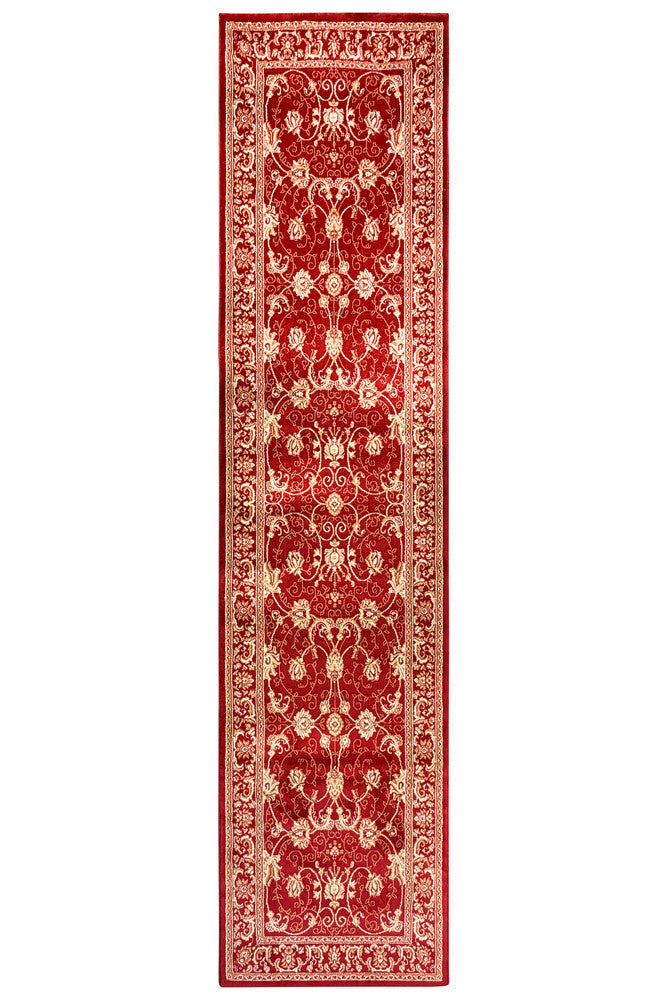 Riviera 84 Red - Red traditional rug from Vogue Rugs Australia