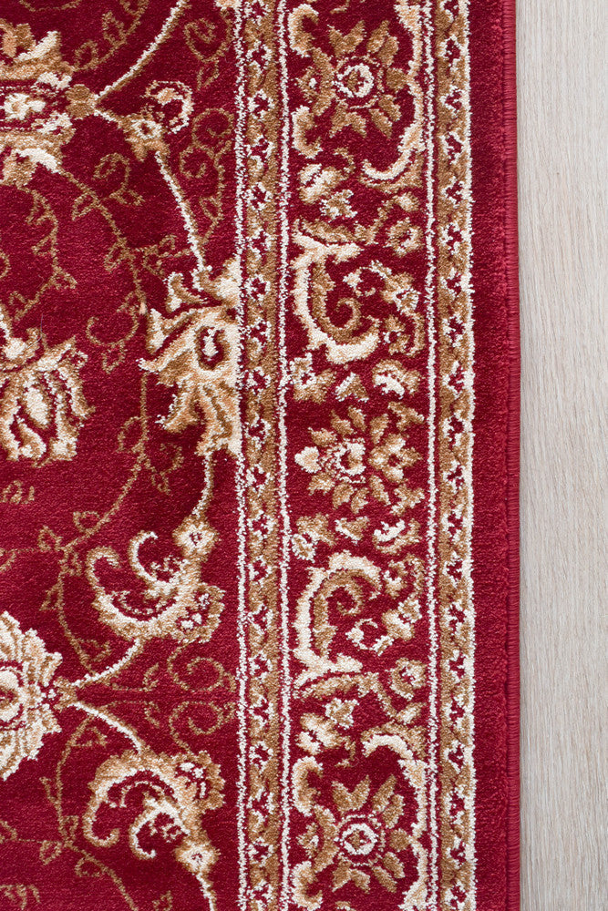 Riviera 84 Red - Red traditional rug from Vogue Rugs Australia
