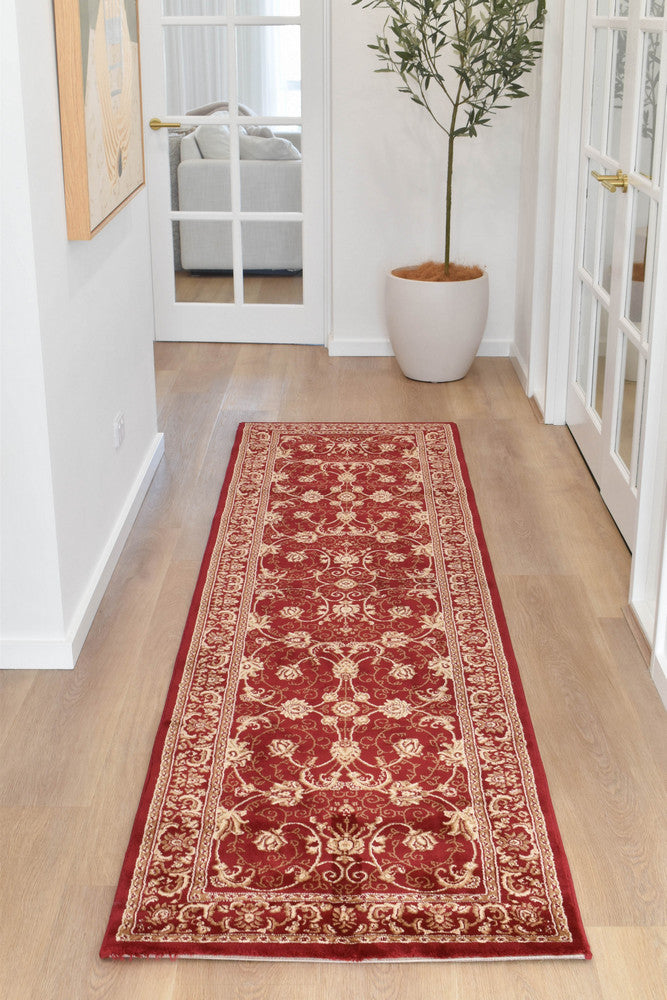 Riviera 84 Red - Red traditional rug from Vogue Rugs Australia
