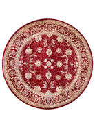 Riviera Traditional 84 Red Round Rug.