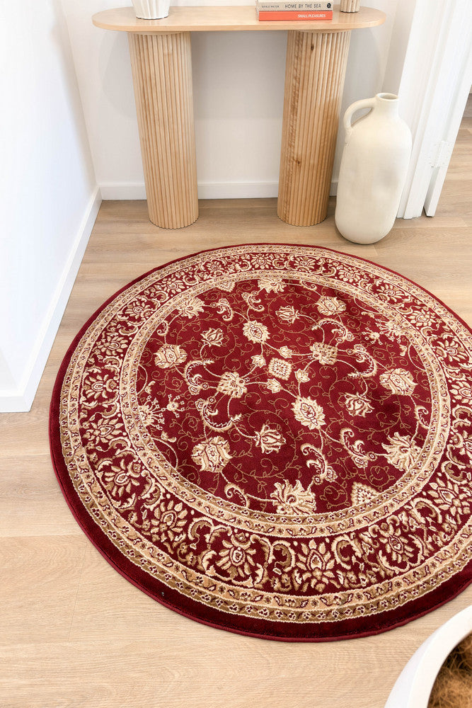 Riviera 84 Red - Red traditional rug from Vogue Rugs Australia